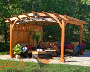 structures pergolas arched hearthside box