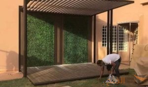 مظلات خشب بلاستيكي للفلل