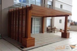 تركيب مظلات خشب بلاستيكي