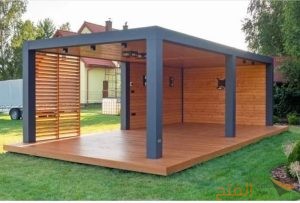 مظلات خشب بلاستيكي