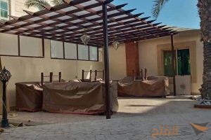 مظلات خشب بلاستيكي خارجي