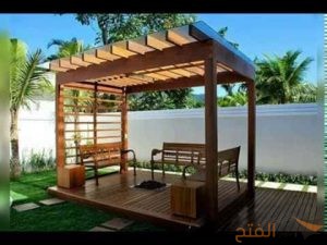 مظلات خشب مودرن