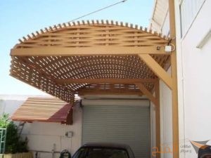 مظلات خشب أسطح