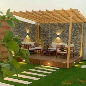 مظلات حدائق خشبية